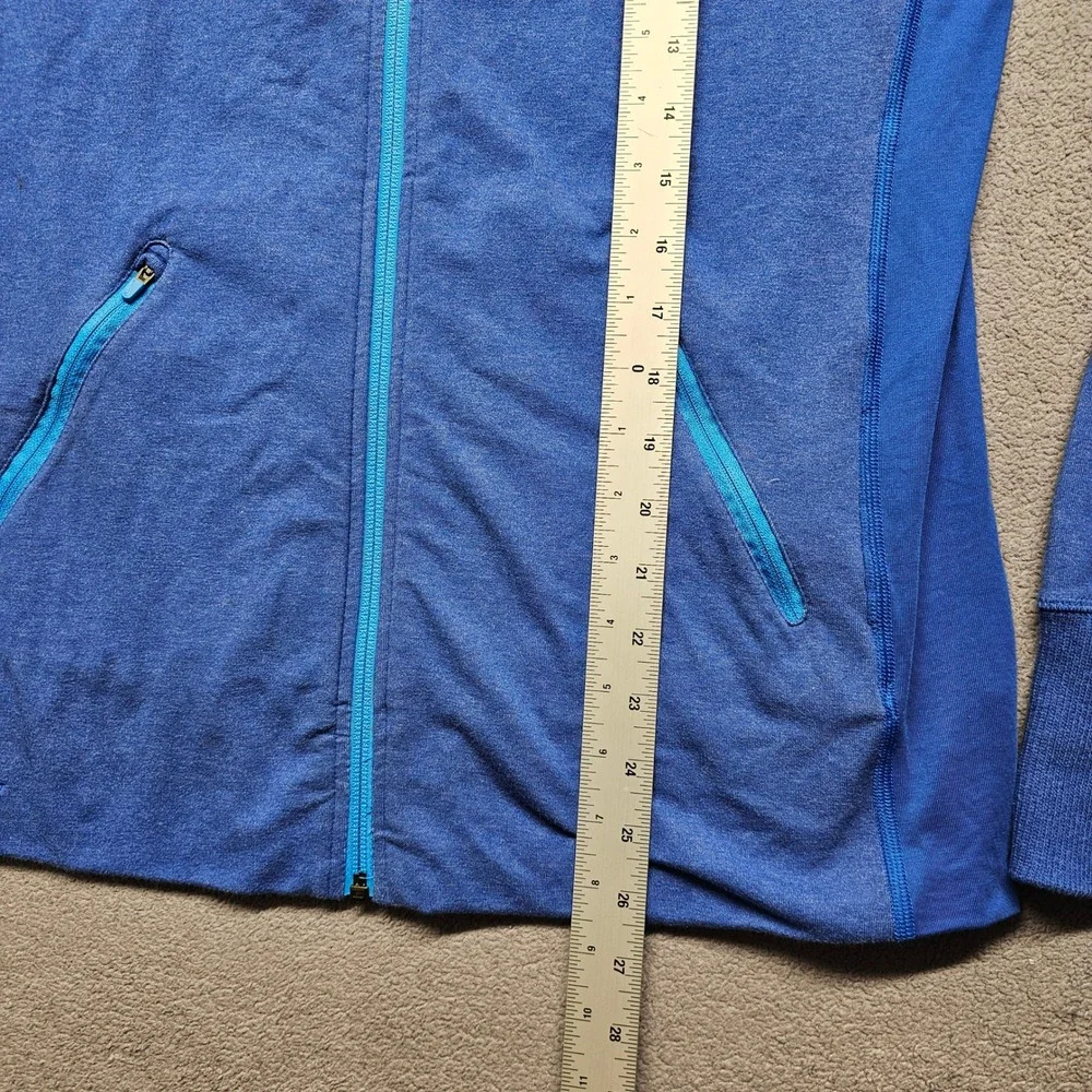 Nike‎ Track Running Jacket Womens L Blue Dri-Fit Athletic Long Sleeve Full Zip
